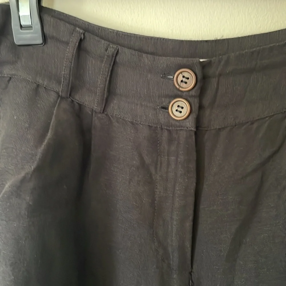 Mango small black linen